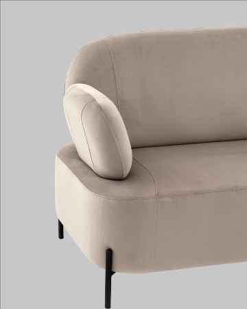 Диван Кэнди велюр светло-серый