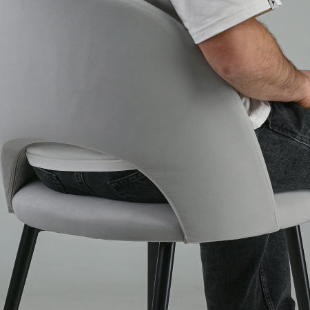 Стул Джексон светло-серый велюр velutto 51