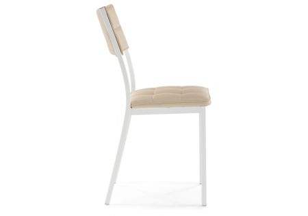 Стул на металлокаркасе Бекал экокожа d1, белый