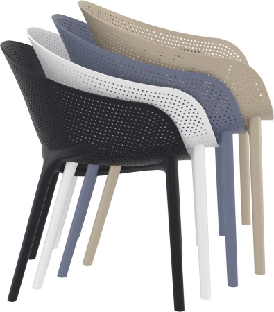 Кресло пластиковое Sky Pro темно-серое