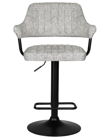 Набор 2 шт Стул барный CHARLY BLACK, светло-серый твид (LEO04)