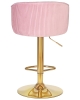 Стул барный DARCY золотой, розовый велюр 1922-16