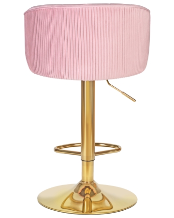 Стул барный DARCY золотой, розовый велюр 1922-16