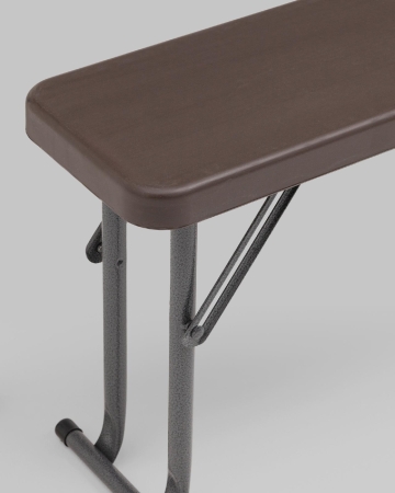 Комплект стола и двух скамеек Кейт коричневый