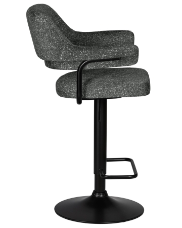 Стул барный CHARLY BLACK серый твид LEO11
