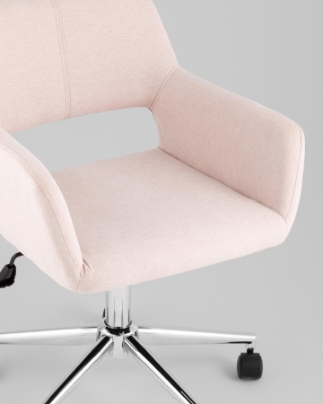 Стул офисный ROSS рогожка светло-розовый