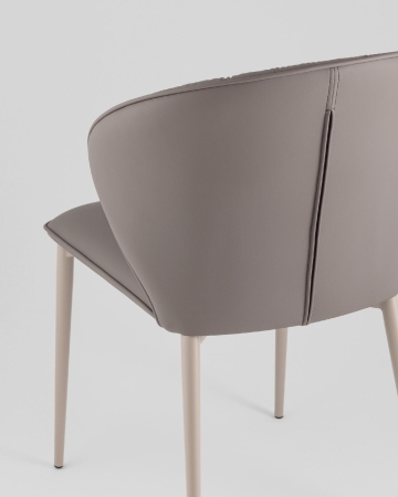 Стул обеденный Deia серая экокожа серые ножки