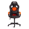 Кресло DRIVER (22) экокожа и ткань, черный и оранжевый, 36-6 и TW-07