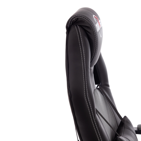 Кресло DRIVER (22) экокожа и ткань, черный и серый