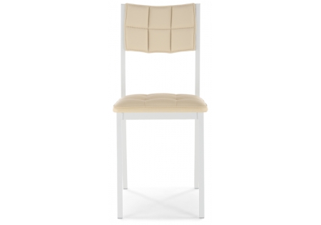 Стул на металлокаркасе Бекал экокожа d1, белый