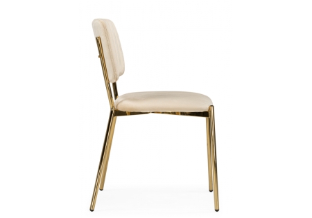 Стул на металлокаркасе Armond beige, gold фото в интернет-магазине Stoolmarket