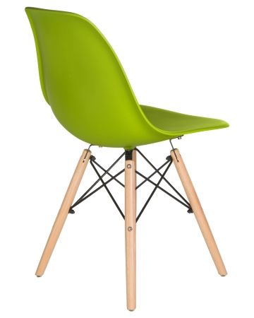Стул обеденный DSW ножки светлый бук, салатовый G-08
