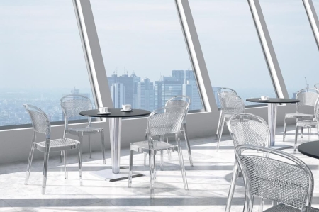 Стул прозрачный Bee серый