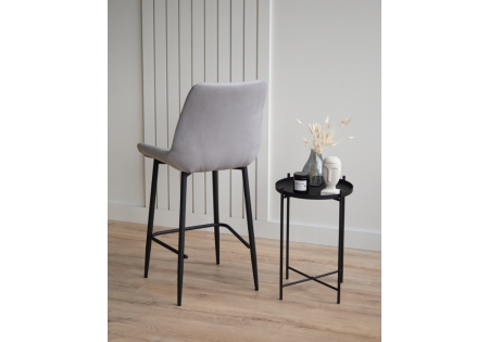 Барный стул Челси светло-серый (zd 960), черный