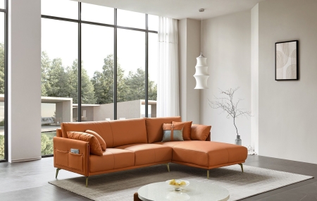 Диван CALIFORNIA NAPPA SF002 коричневый, угол правый Диван CALIFORNIA NAPPA SF002 коричневый, угол правый