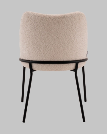 Стул с подлокотниками Кози new ткань букле молочный