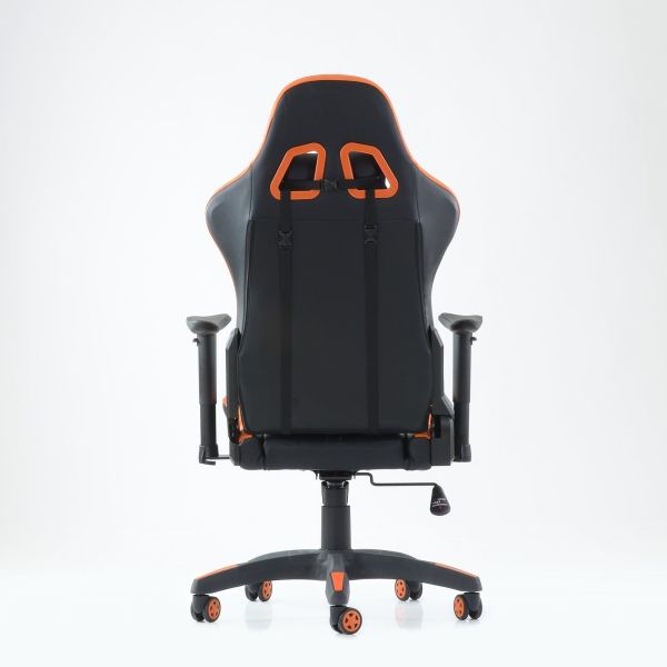 Игровое кресло K-52 черно-оранжевая экокожа