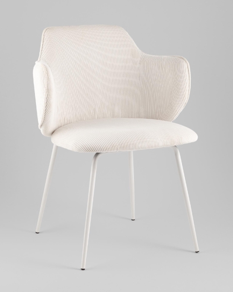 Стул обеденный Eira вельвет белый Стул обеденный Eira вельвет белый