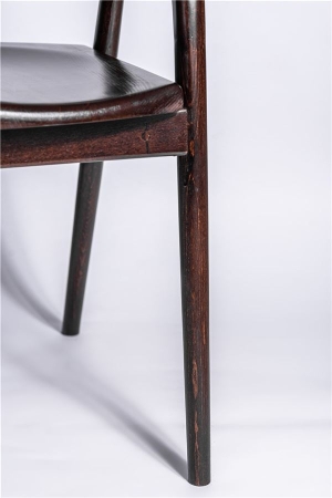 Деревянное полукресло венское Diona темный орех с твердым сиденьем