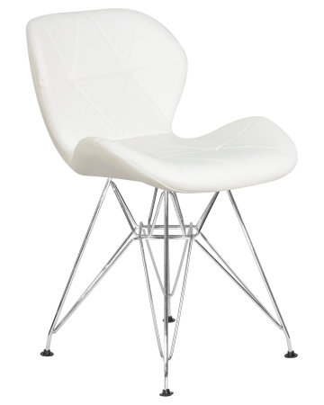 Стул обеденный BUTTERFLY ножки хром, белый