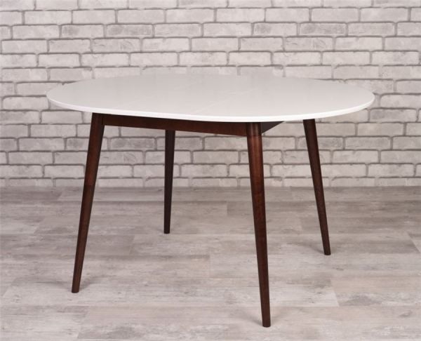 Стол Алиса-1000 белый, темный раздвижной