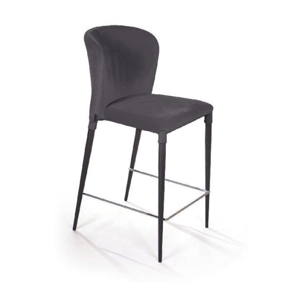 Полубарный стул Albert, бархат антрацит Полубарный стул Albert, бархат антрацит