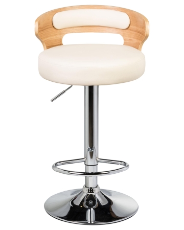 Набор 2 шт Стул барный FRED, натуральное дерево, кремовый