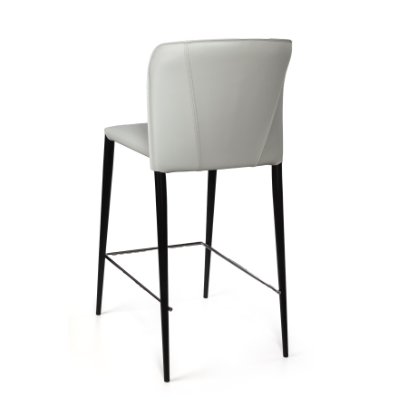 Стул полубарный Albert кожа белый