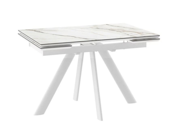 Cтол с керамическим покрытием JACK-120 белый 120(30+30)х80