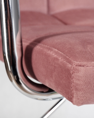 Стул барный KRUGER ARM пудрово-розовый велюр MJ9-32