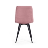 Стул UNO бархат пудровый, черный конус