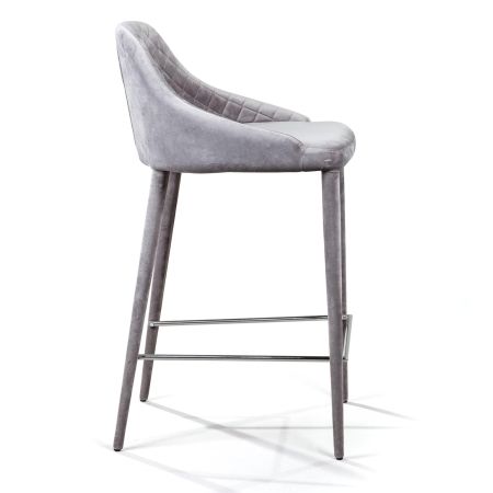 Полубарный стул Douglas бархат серый