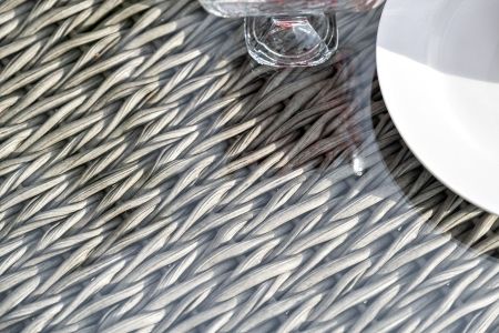 Лаунж-зона "Капучино" из искусственного ротанга (гиацинт), цвет серый