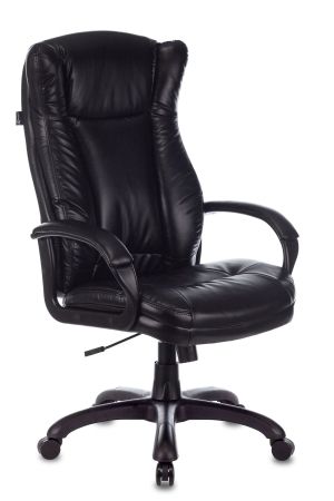 Кресло руководителя Бюрократ CH-879N черный Leather Venge Black эко.кожа крестовина пластик