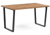 Стол деревянный Лота Лофт 140*25 мм дуб делано темный, матовый черный