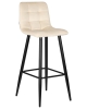 Набор 2 шт Стул барный NICOLE, черные матовые ножки, кремовый велюр (108-113)