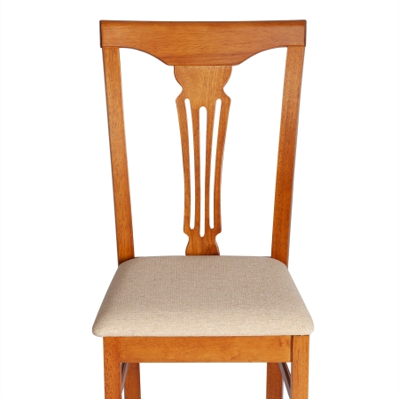 Стул Гермес (Hermes) дерево гевея, 43х49х94 см, эспрессо, ткань бежевая