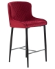 Стул полубарный CHRISTIAN'65 черные ножки, бордовый велюр V108-85