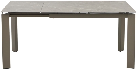 Стол CORNER 120 MATT LATTE STONE SOLID CERAMIC, TAUPE