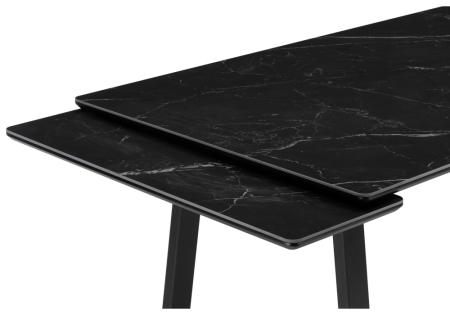 Керамический стол Джек 140(200)х80 черный мрамор, черный