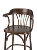 Полубарный деревянный стул Венский 650 темный тон с твердым сиденьем, дуги назад