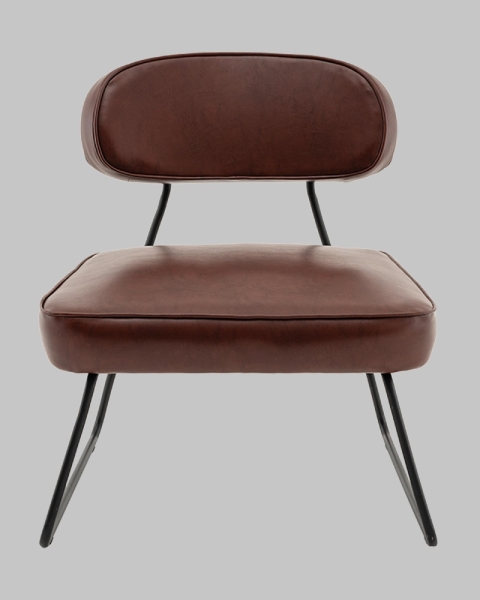 Кресло Kate new ткань экокожа бордово-коричневый