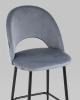 Стул полубарный Меган велюр серый 2 шт.