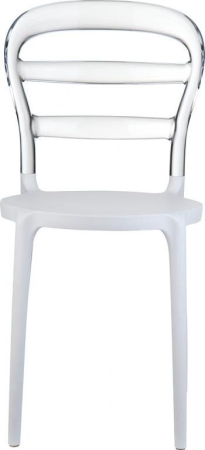 Стул пластиковый Miss Bibi белый