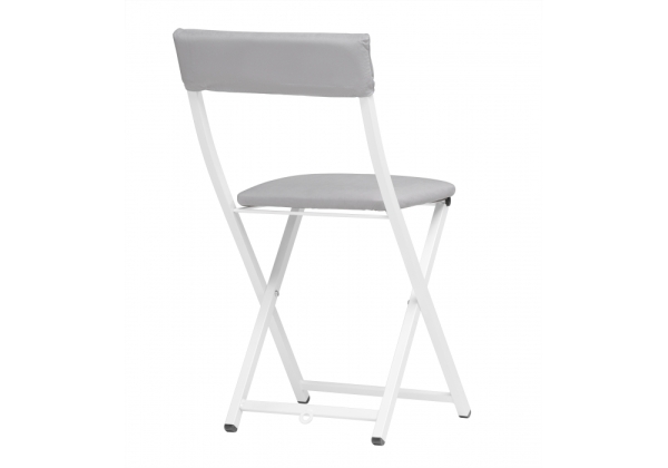 Стул на металлокаркасе Elevis светло-серый, белый Стул на металлокаркасе Elevis светло-серый, белый