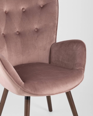 Стул Гранд велюр розовый