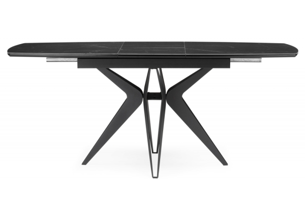 Керамический стол Риполь 160(205)х89 черный мрамор shakespeare black, черный