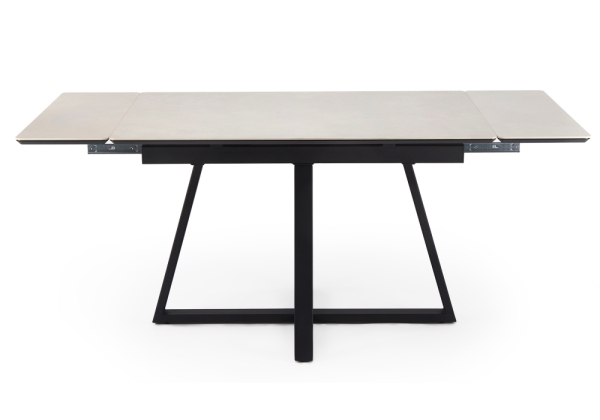 Керамический стол Памелла 140(200)х80 carmen light grey, черный Керамический стол Памелла 140(200)х80 carmen light grey, черный