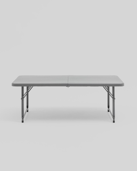 Стол-чемодан Кейт складной 122*61*74 см с регулировкой высоты серый Стол-чемодан Кейт складной 122*61*74 см с регулировкой высоты серый