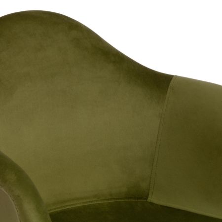 Кресло Secret De Maison CINDY SOFT EAMES (mod. 101) дерево береза, металл, мягкое сиденье, ткань, 61х60х80 см, зеленый (HLR 54), натуральный